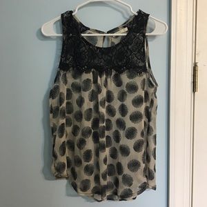 Shear sleeveless blouse